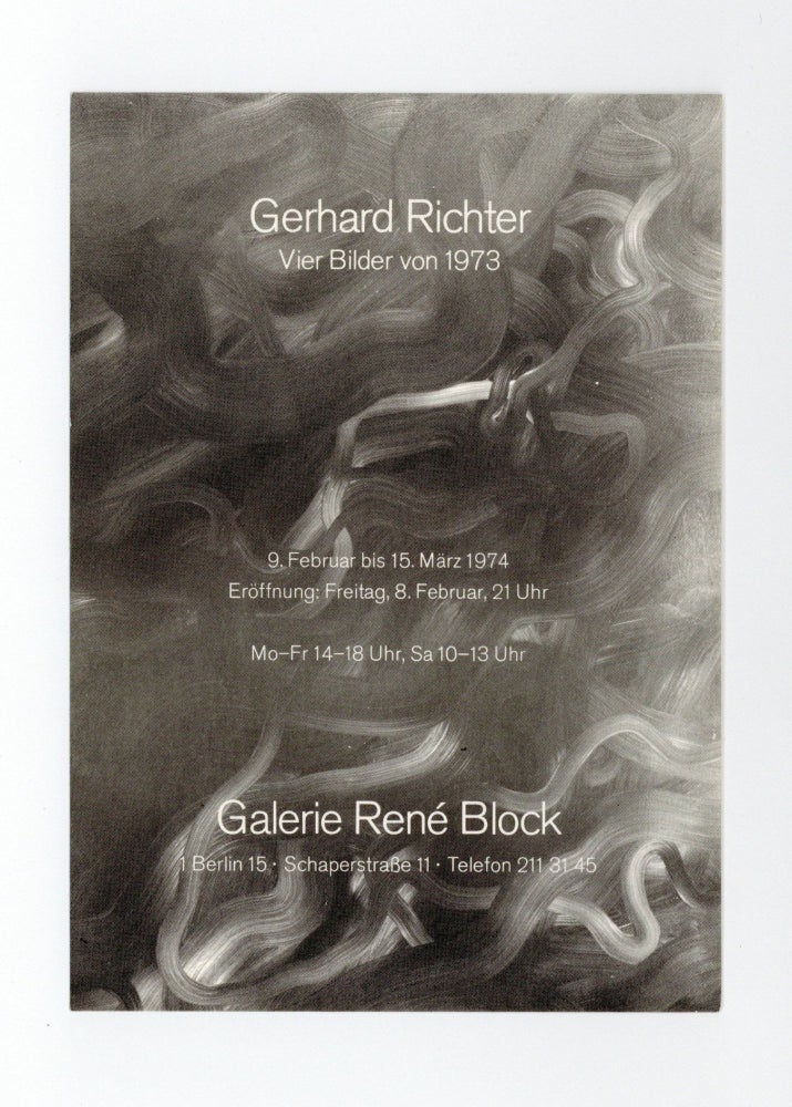 Item ID: 9106 Exhibition announcement: Gerhard Richter: Vier Bilder von 1973 (9...
