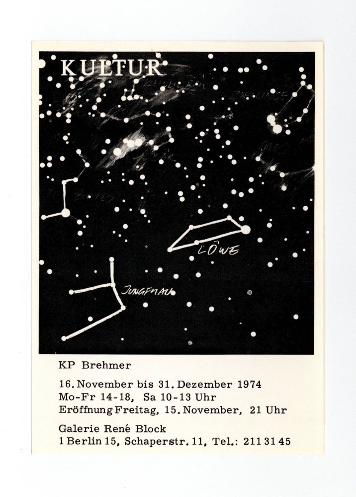Item ID: 9107 Exhibition announcement: KP Brehmer (16 November-31 December 1974). GALERIE...