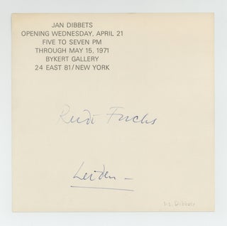 Exhibition announcement: Jan Dibbets (21 April-15 May 1971).
