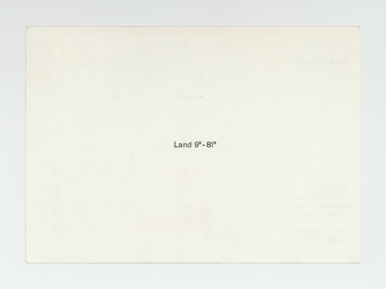 Item ID: 9117 Exhibition postcard: Jan Dibbets: Land 9-81 Degrees (29 March-27 April 1974). Jan DIBBETS.