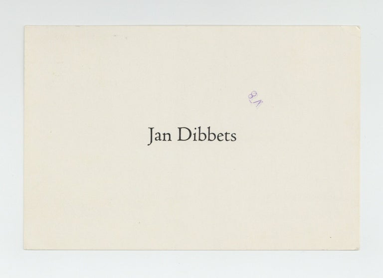 Item ID: 9120 Exhibition postcard: Jan Dibbets (15 March-12 April 1975). Jan DIBBETS.