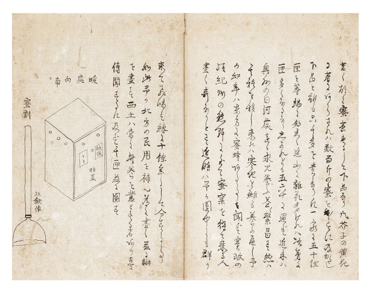 Item ID: 9190 Manuscript on paper, entitled “Gozui hen” [“Shiitake Mushroom Cultivation”] by Shigehiro (or Churyo) Sato (pen name: Onkosai). HONEY MUSHROOMS, SWEET POTATOES.