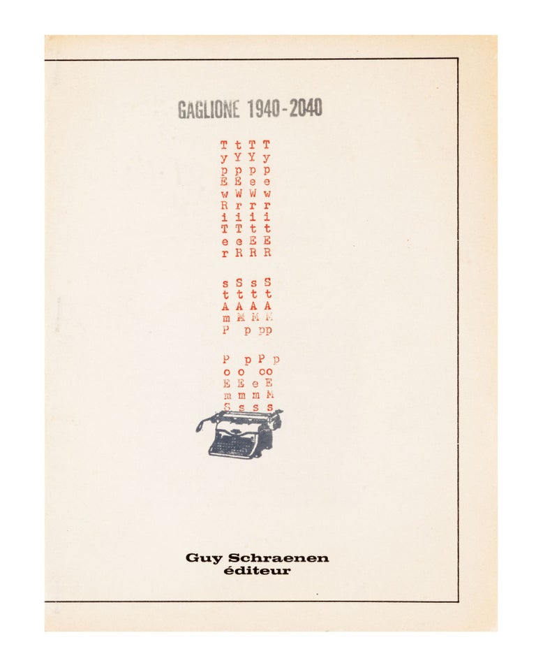 Item ID: 9233 Typewriter Stamp Poems. Bill GAGLIONE