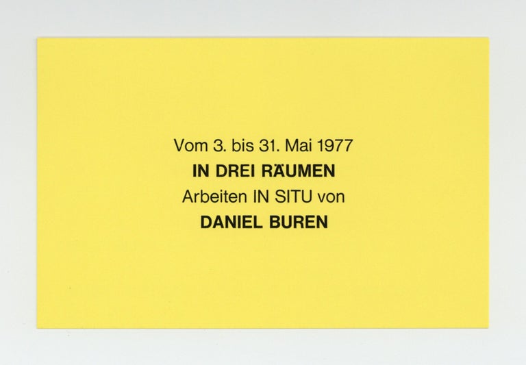 Item ID: 9248 Exhibition card: In Drei Räumen, Arbeiten IN SITU von Daniel Buren (3-31...
