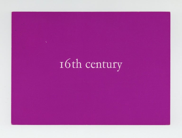 Item ID: 9249 Exhibition postcard: Robert Barry: 16th century (2-28 September 1974)....