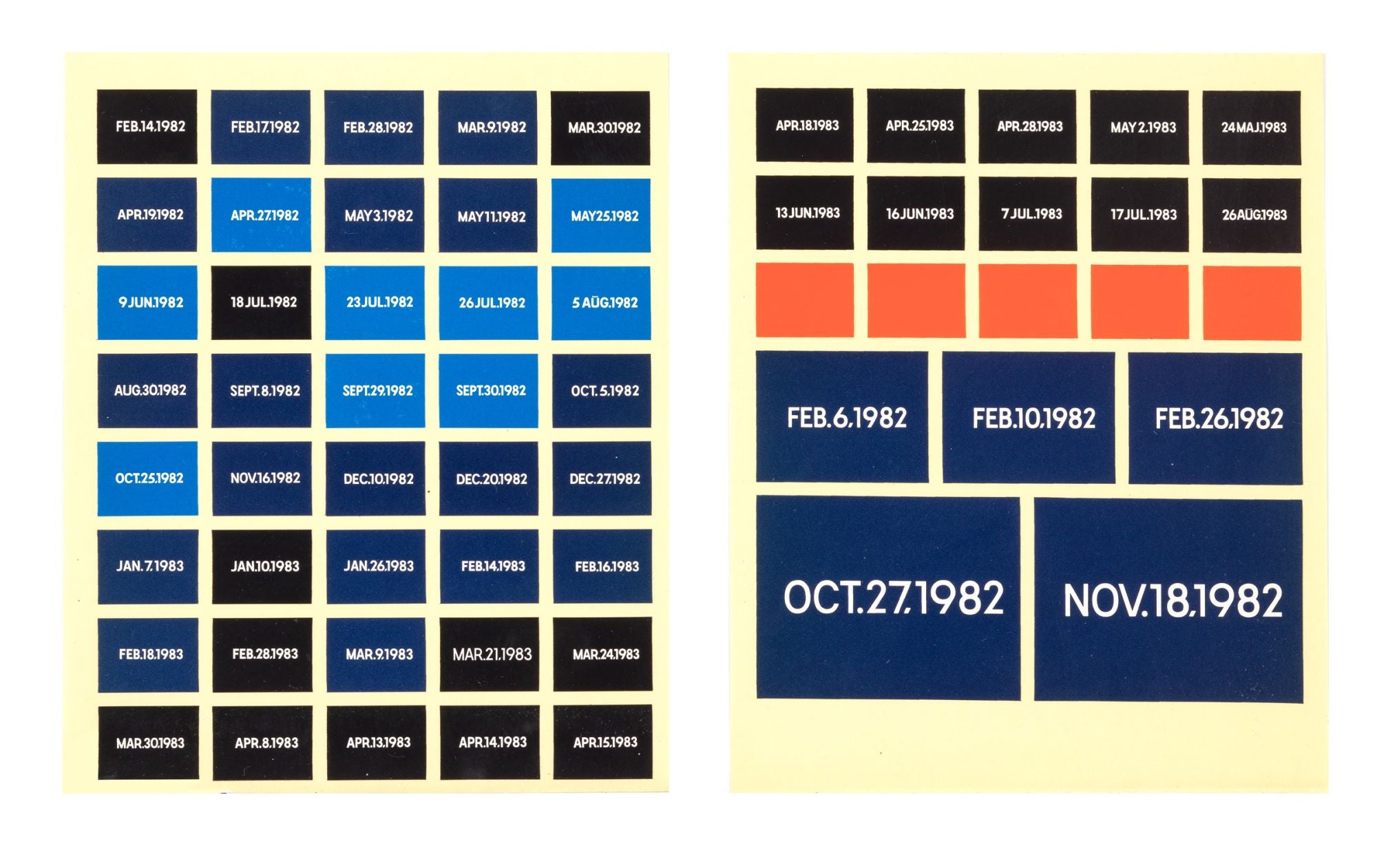 On Kawara: Date Paintings 1981-1983…On Sundays 27 October-30 November 1983  by On KAWARA on JONATHAN A. HILL