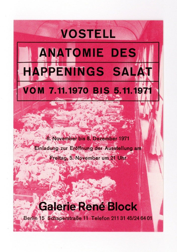 Item ID: 9272 Exhibition card: Vostell: Anatomie des Happenings Salat (6 November-8...