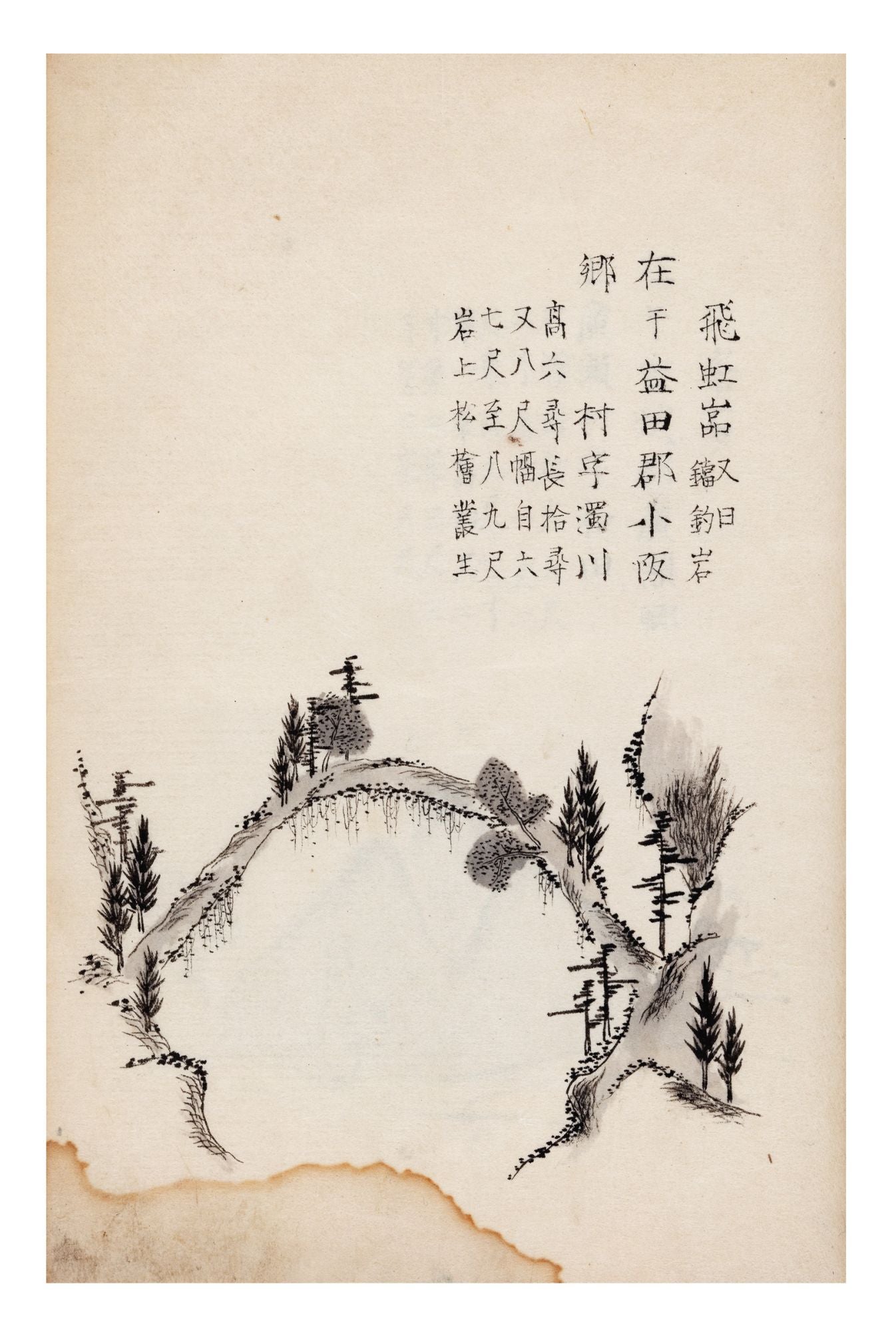 Illustrated manuscript on paper, enaltd “Kozai Fusha…zo. Kiseki fukiseki…  indecipherable name of the artist ” “The Enjoyment of Rocks. Belonging to 