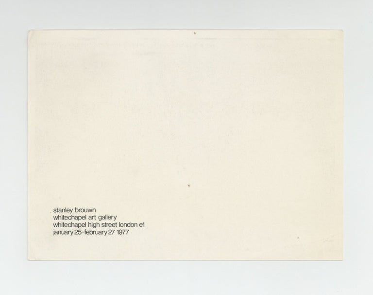 Item ID: 9352 Exhibition card: stanley brouwn (25 January-27 February 1977). Stanley BROUWN