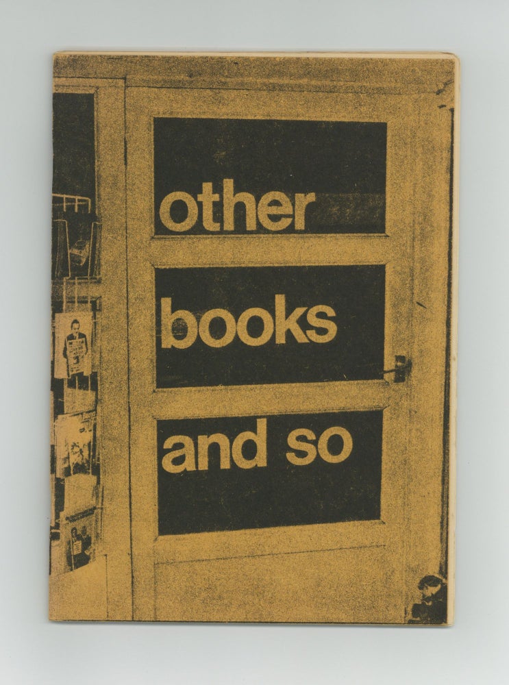 Item ID: 9362 other books and so [Catalogue no. 2]. bookseller OTHER BOOKS AND SO