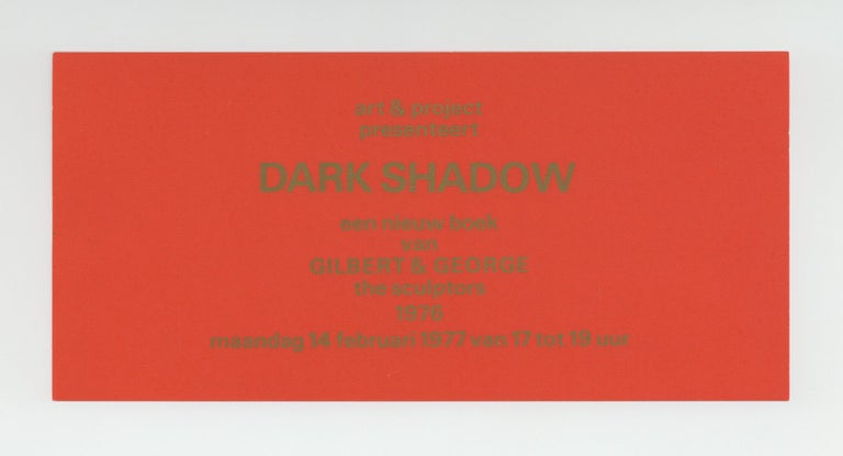 Item ID: 9380 Exhibition card: art & project presenteert: Dark Shadow, een nieuw boek van...