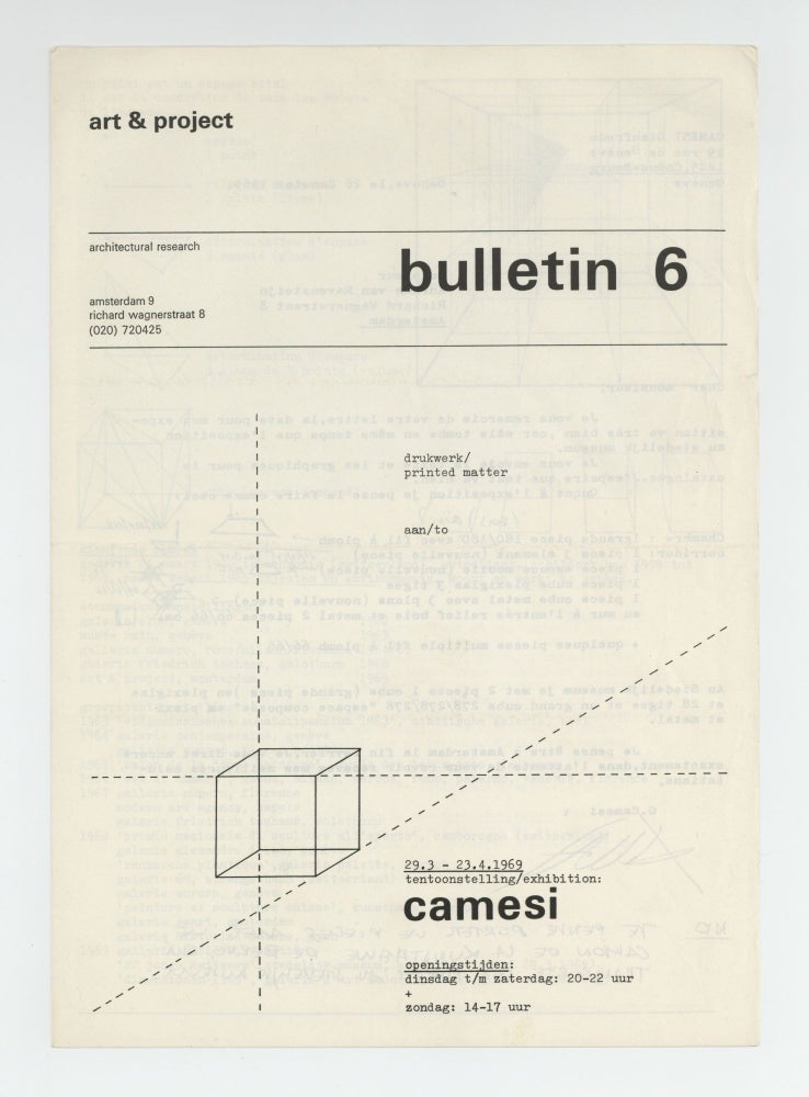 Item ID: 9513 bulletin 6 (29 March-23 April 1969). Gianfredo CAMESI