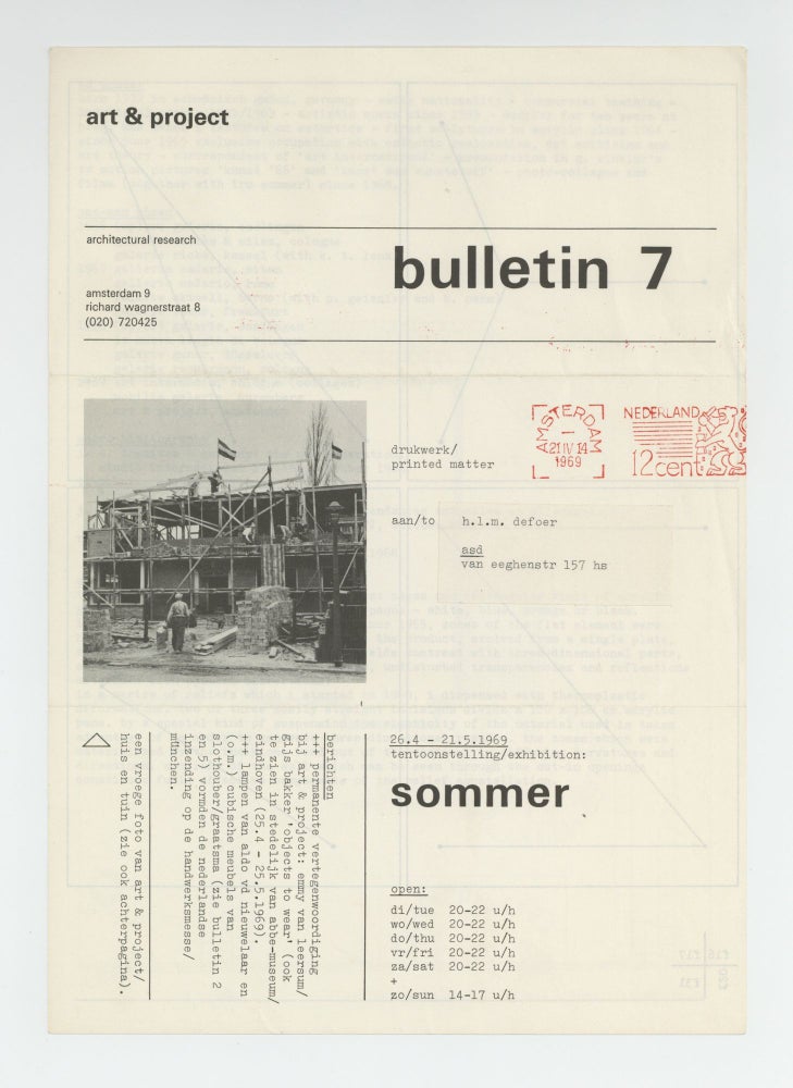 Item ID: 9514 bulletin 7 (26 April-21 May 1969). Ed SOMMER.