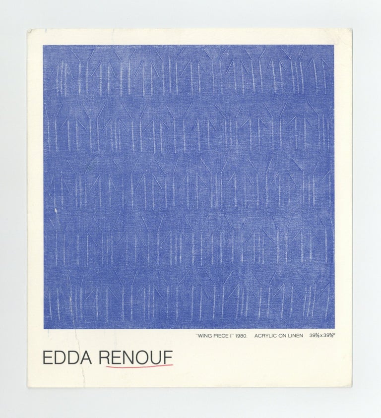Item ID: 9536 Exhibition card: Edda Renouf: Recent Paintings and Drawings (4-29 November...