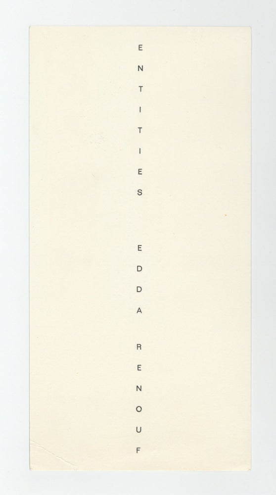Item ID: 9542 Exhibition card: Entities: Edda Renouf (opens 22 May 1975). Edda RENOUF.