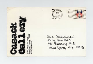 Exhibition postcard: Stephen Antonakos: Four Incomplete Square Neons (17 September-14 October 1974).