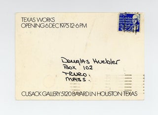 Exhibition postcard: Texas Works (opens 6 December 1975).