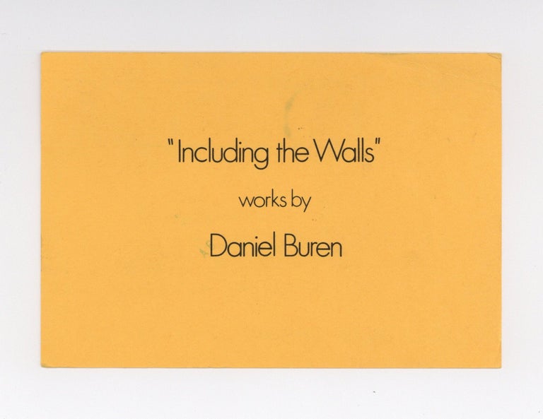 Item ID: 9547 Exhibition postcard: ”Including the Walls,” works by Daniel Buren (opens 22 May 1975). Daniel BUREN.