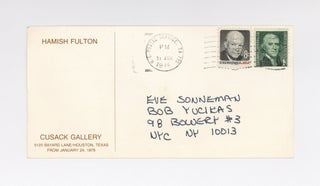 Exhibition postcard: Hamish Fulton: Rio Grande, Texas Mexico Border, Early 1976 (opens 24 January 1976).
