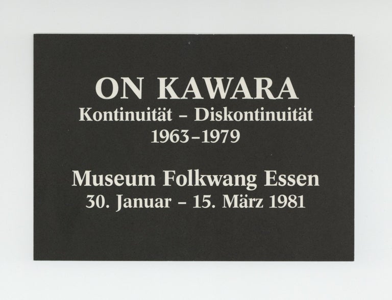 Item ID: 9580 Exhibition card: On Kawara: Kontinuität – Diskontinuität, 1963-1979 (30 January-15 March 1981). On KAWARA.