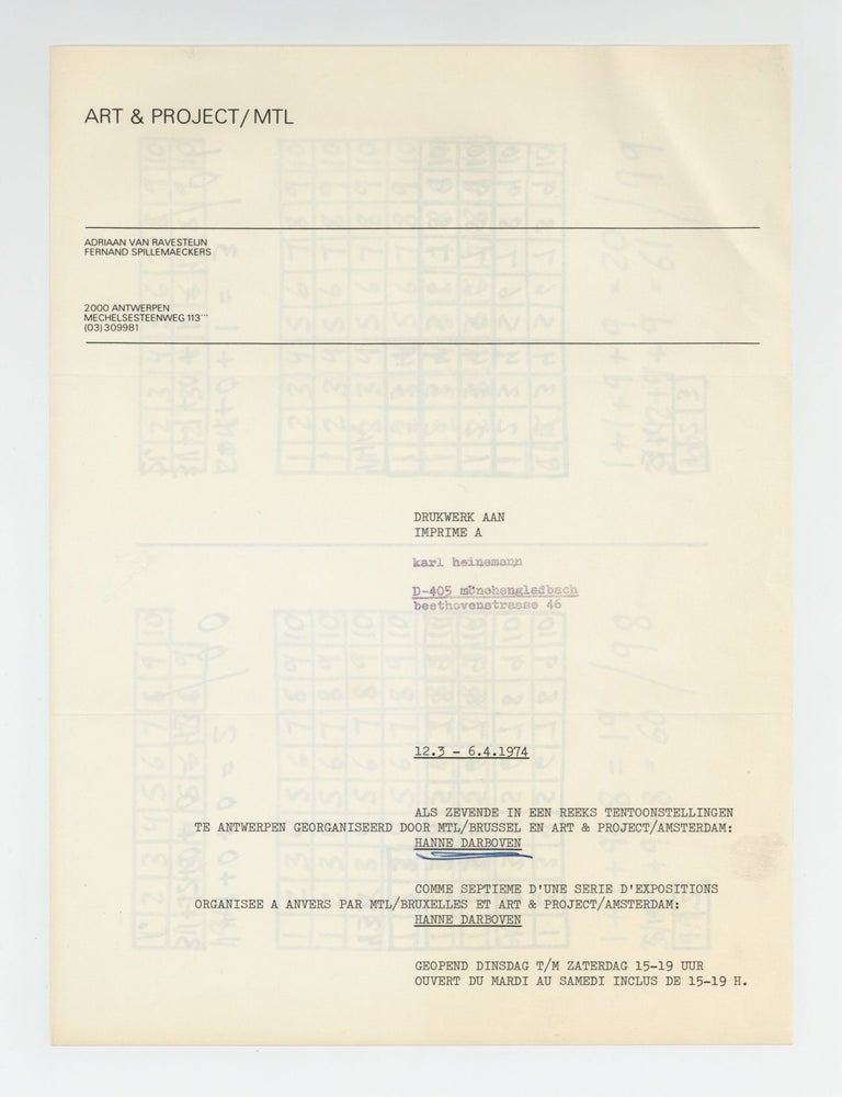 Item ID: 9618 Comme Septieme d’une Serie d’Expositions Organisee a Anvers Par...