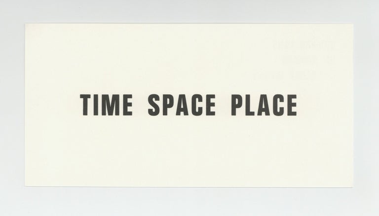 Item ID: 9680 Exhibition card: Time Space Place: Richard Long, On Kawara, Lawrence Weiner...