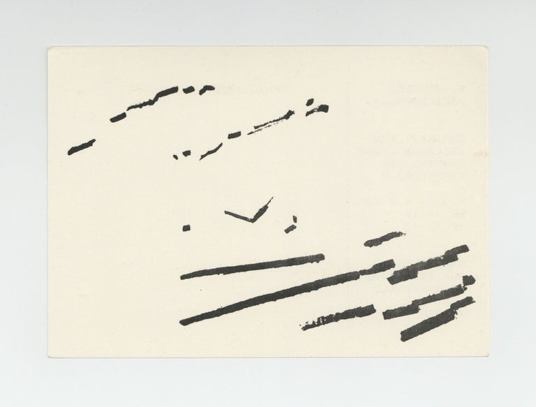 Item ID: 9689 Exhibition postcard: W. Knoebel: -Zeichnungen- (6 May-4 April 1972). W. KNOEBEL.