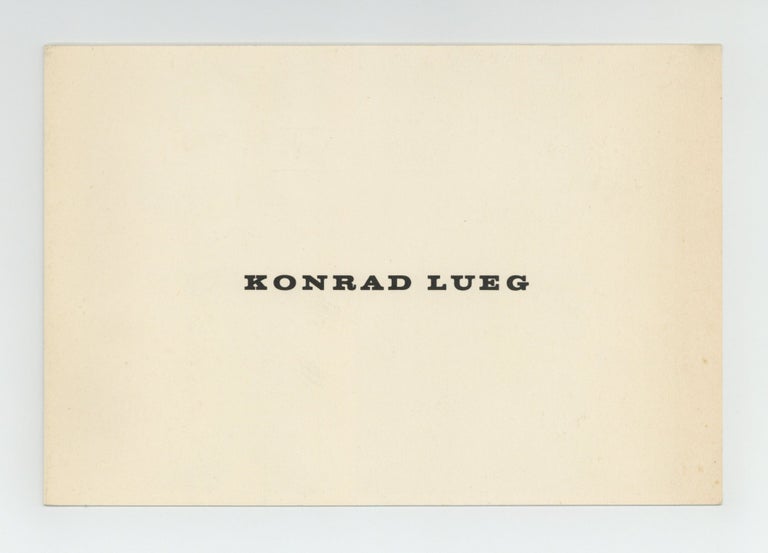 Item ID: 9701 Exhibition card: Gemälde von Konrad Lueg (1-27 July 1964). Konrad LUEG