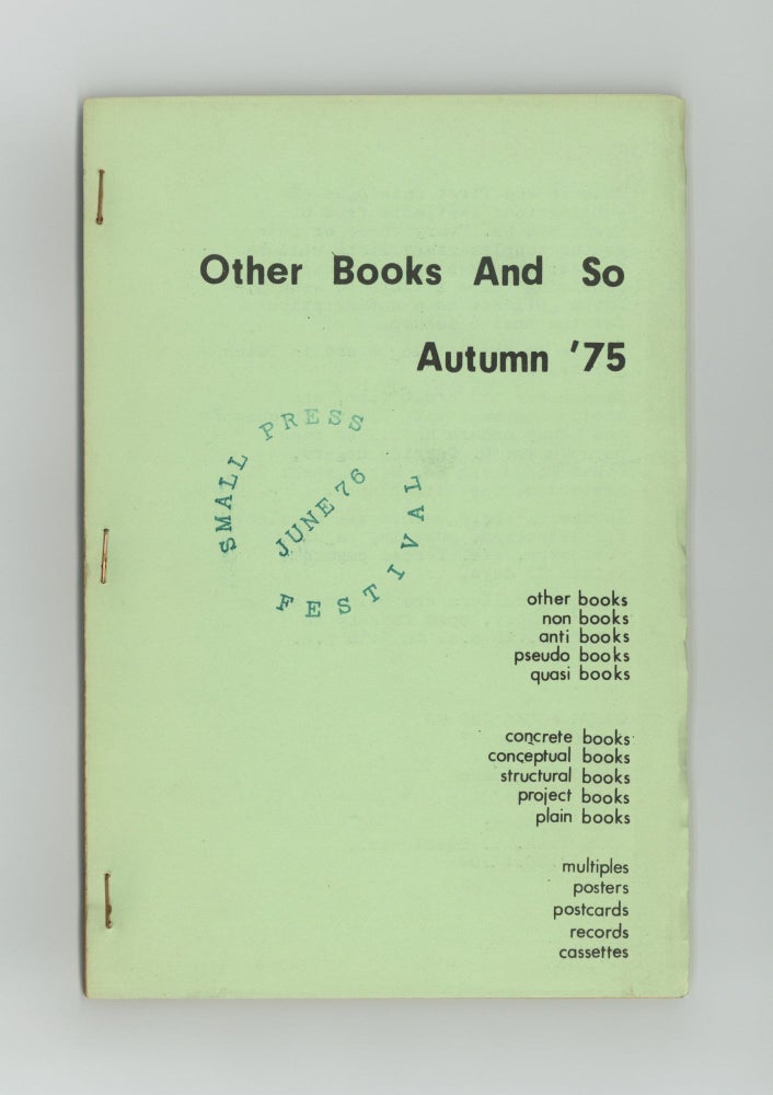 Item ID: 9731 Autumn ‘75 [Catalogue No. 1]. bookseller OTHER BOOKS AND SO