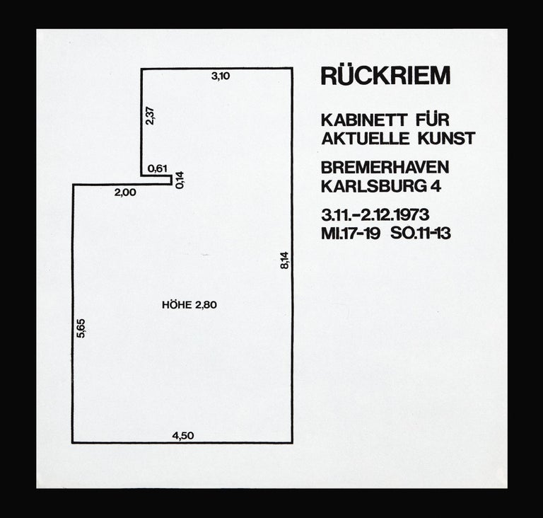 Item ID: 9819 Poster: Rückriem, Kabinett für Aktuelle Kunst (3 November-2 December 1973). Ulrich RÜCKRIEM.