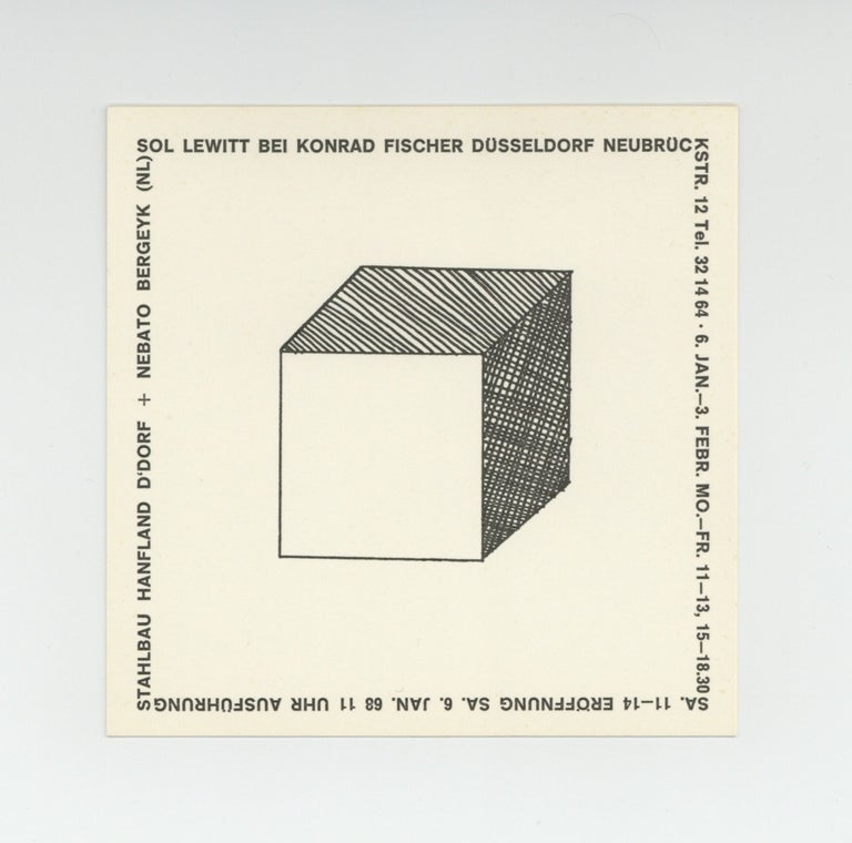 Item ID: 9841 Exhibition card: Sol LeWitt Bei Konrad Fischer (6 January-3 February 1968),...