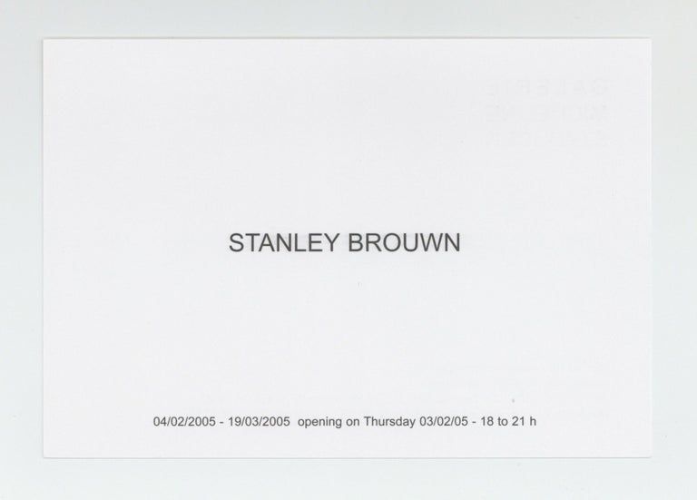 Item ID: 9849 Exhibition postcard: Stanley Brouwn (4 February-19 March 2005). Stanley BROUWN