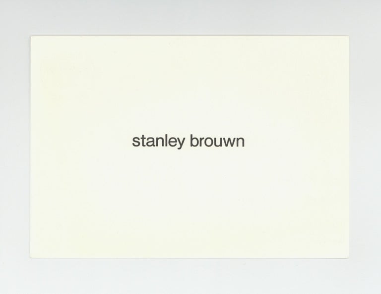 Item ID: 9873 Exhibition postcard: stanley brouwn (16 January-10 February 1990). Stanley...
