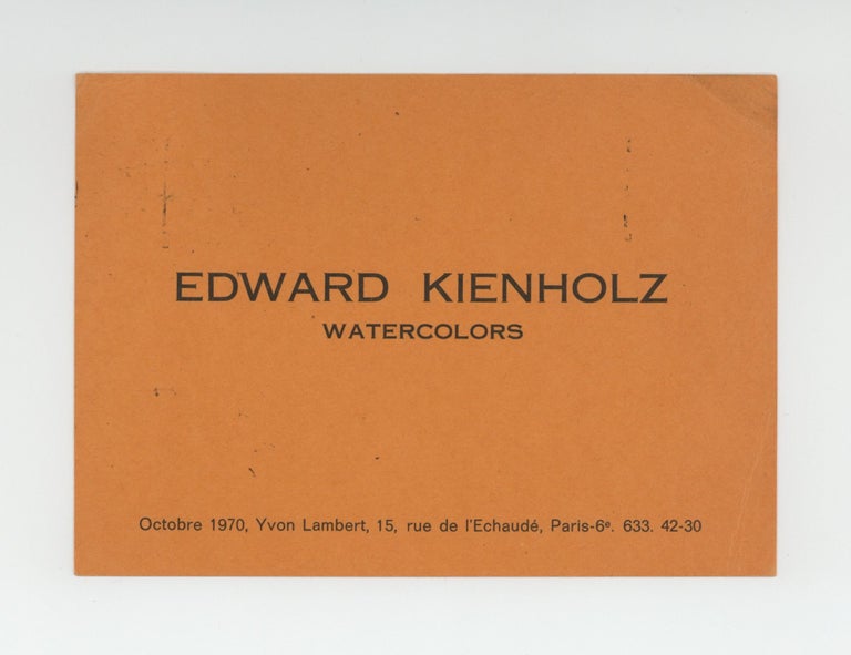 Item ID: 9876 Exhibition postcard: Edward Kienholz: Watercolors (October 1970). Edward...