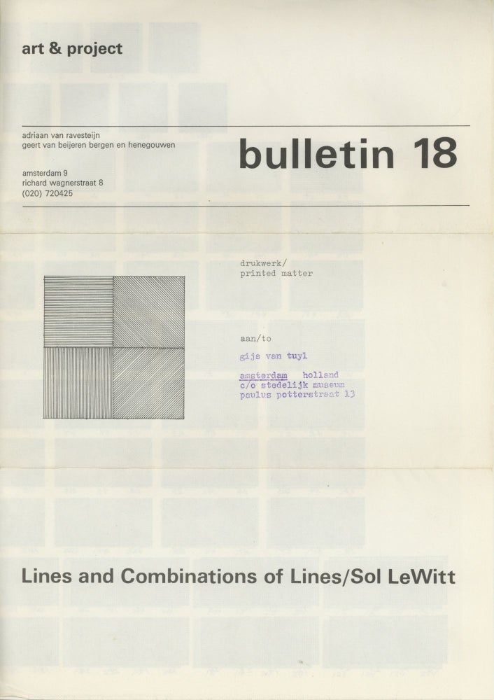 Item ID: 9929 bulletin 18: Lines and Combinations of Lines/ Sol LeWitt [21 January 1970]. Sol LEWITT