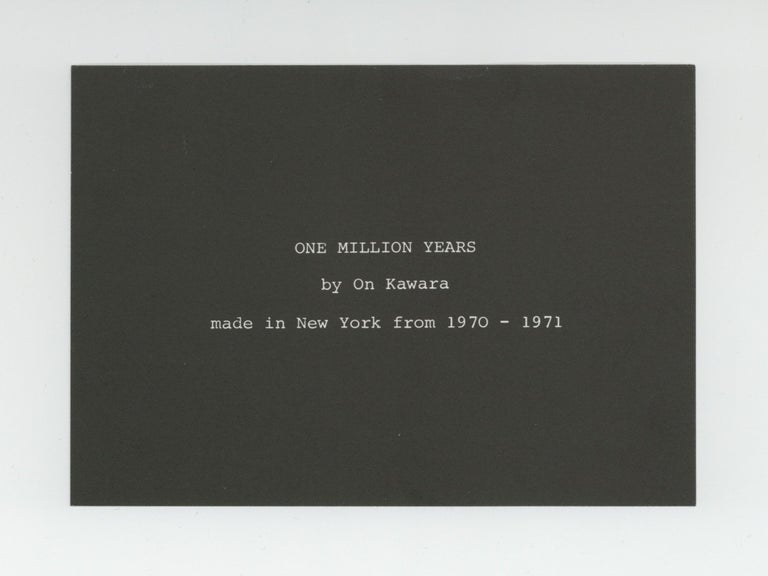 Item ID: 9932 Exhibition postcard: On Kawara: One Million Years bei Konrad Fischer (14 October-10...