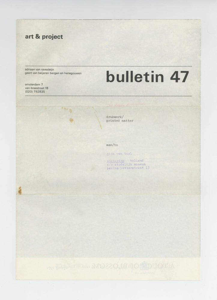 Item ID: 9938 bulletin 47: A Touch of Blossom. (Spring 1971) [22 December 1971-21 January 1972]....