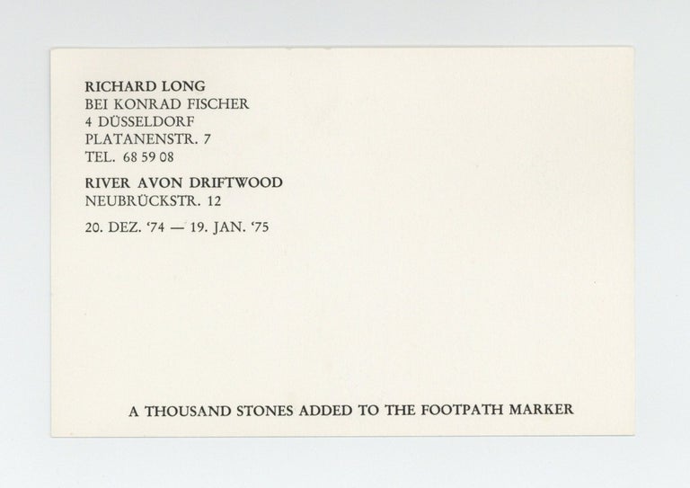 Item ID: 9955 Exhibition postcard: River Avon Driftwood (20 December 1974-19 January 1975)....