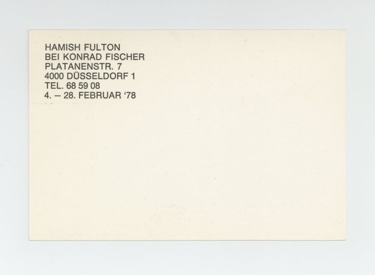 Item ID: 9958 Exhibition postcard: Alaska Autumn 1977 (4-28 February 1978). Hamish FULTON