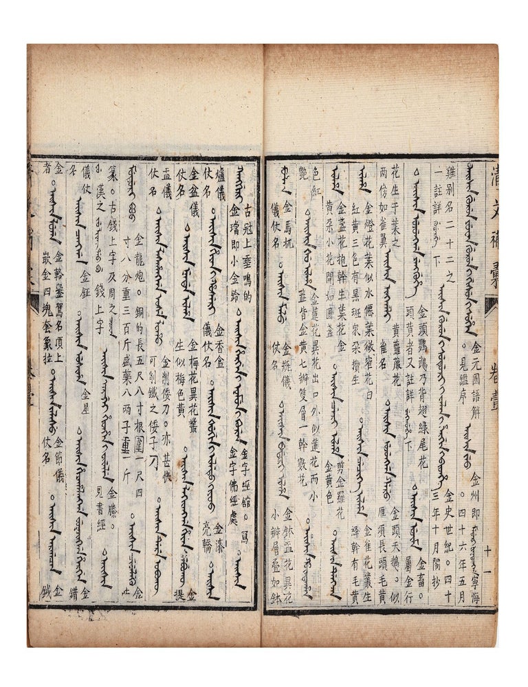 Item ID: 9990 Ch.: Qing wen bu hui 清文補彙, Ma.: Manju gisun be niyeceme isabuha...