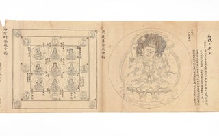 Handscroll on paper, entitled on a new title-slip affixed to the outside, “Ryōkai. DRAWING A. MANDALA.